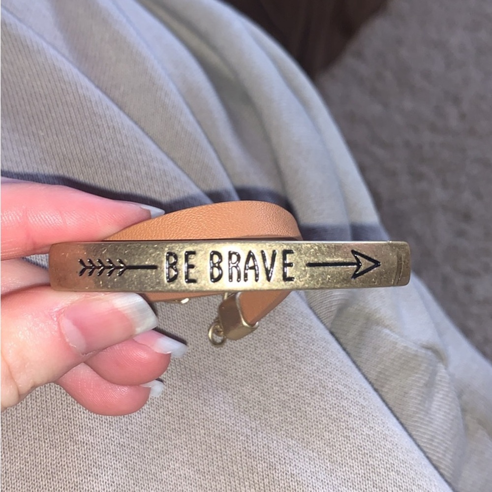 Gold 'Be Brave' Bracelet